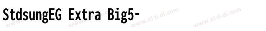 StdsungEG Extra Big5字体转换